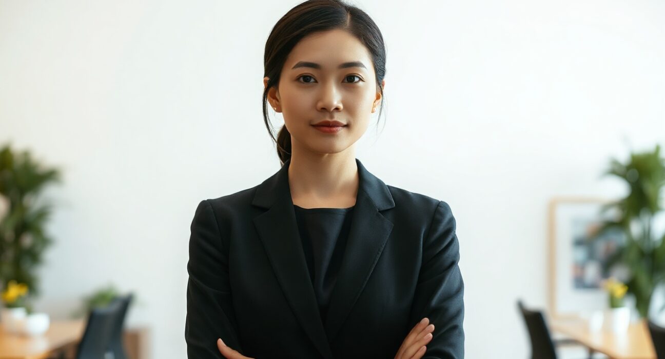 He Yi, Binance co-founder, in a professional portrait for Fortune's Most Powerful Women list announcement.