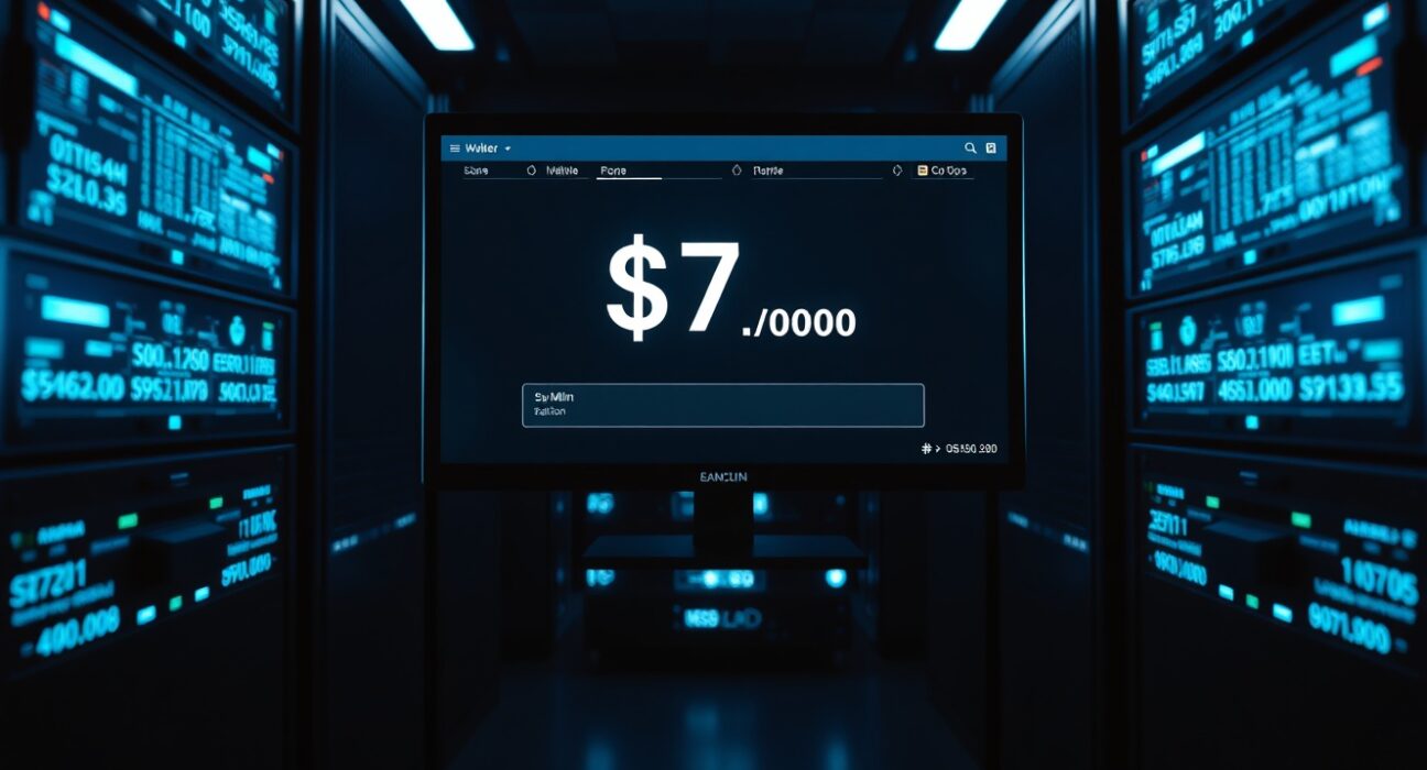 Digital wallet interface showing over $7 million in ETH linked to the Hedera network attacker