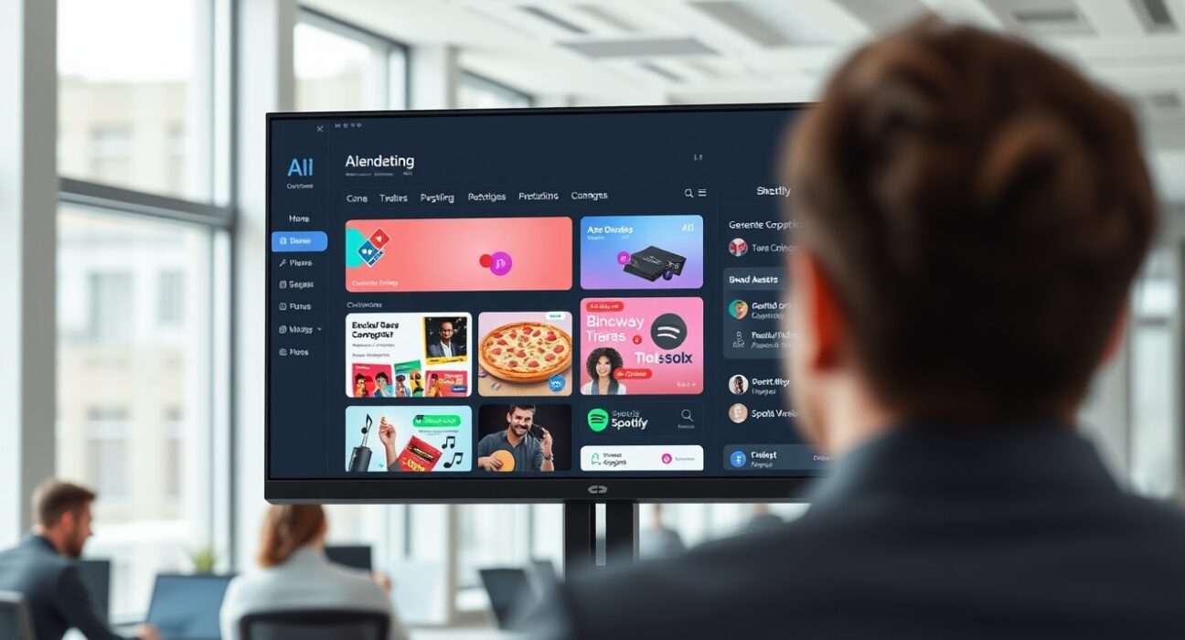 Hightouch AI marketing dashboard creating brand-consistent ad campaigns for major consumer companies.