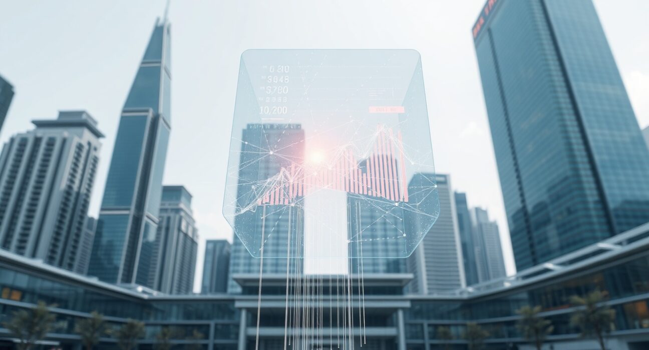Hong Kong SFC's new framework for tokenized fund trading symbolized in the financial district.