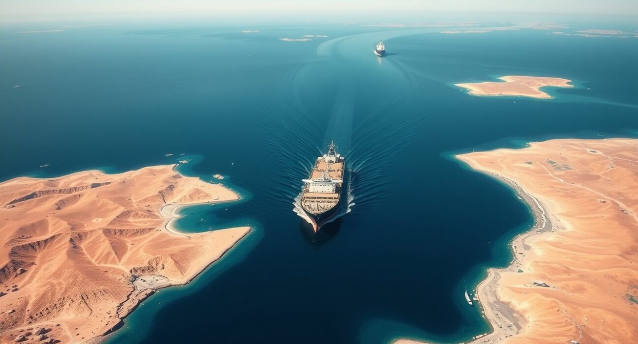 Strategic importance of the Strait of Hormuz for global oil shipping amid US-Iran tensions.