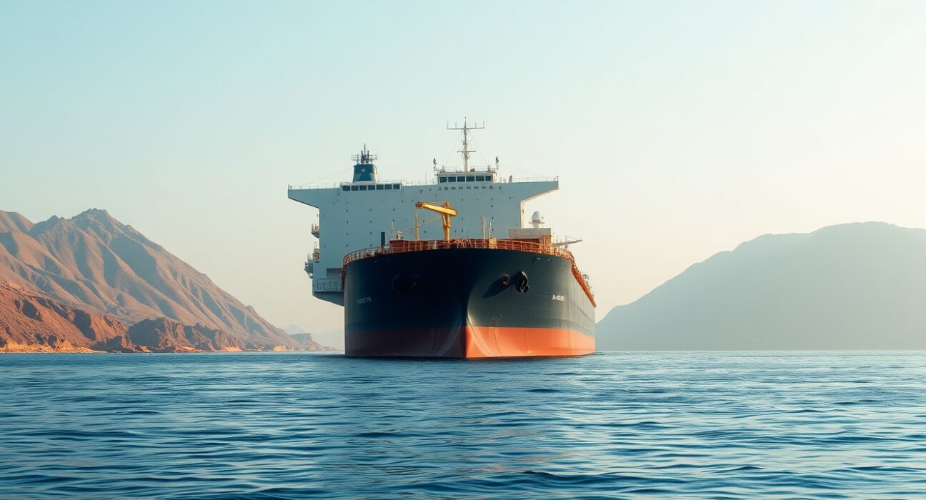 Oil tanker halted in the Strait of Hormuz following a ceasefire, impacting global energy supply.