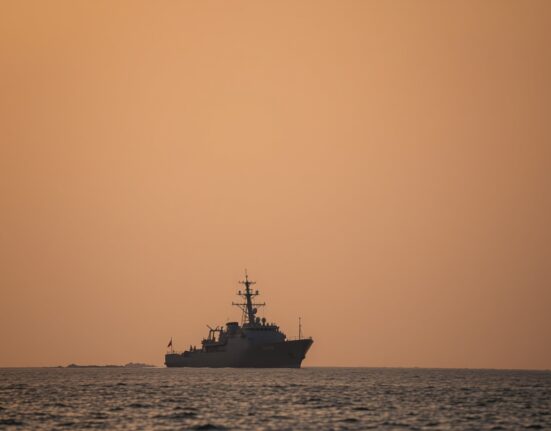 Houthi naval vessel patrolling the Red Sea near Bab el-Mandeb strait