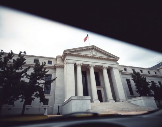 Federal Reserve building in Washington, D.C., on a clear day