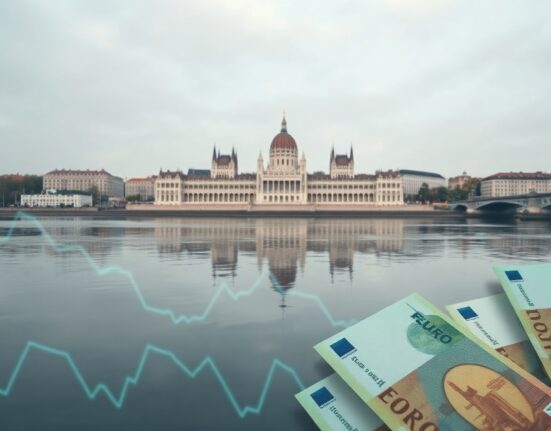 Hungarian Parliament building reflected in the Danube River in Budapest, representing the stable forint exchange rate.