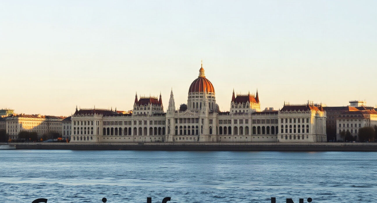 Hungarian Parliament Building in Budapest, symbolizing the country's economic and political landscape.