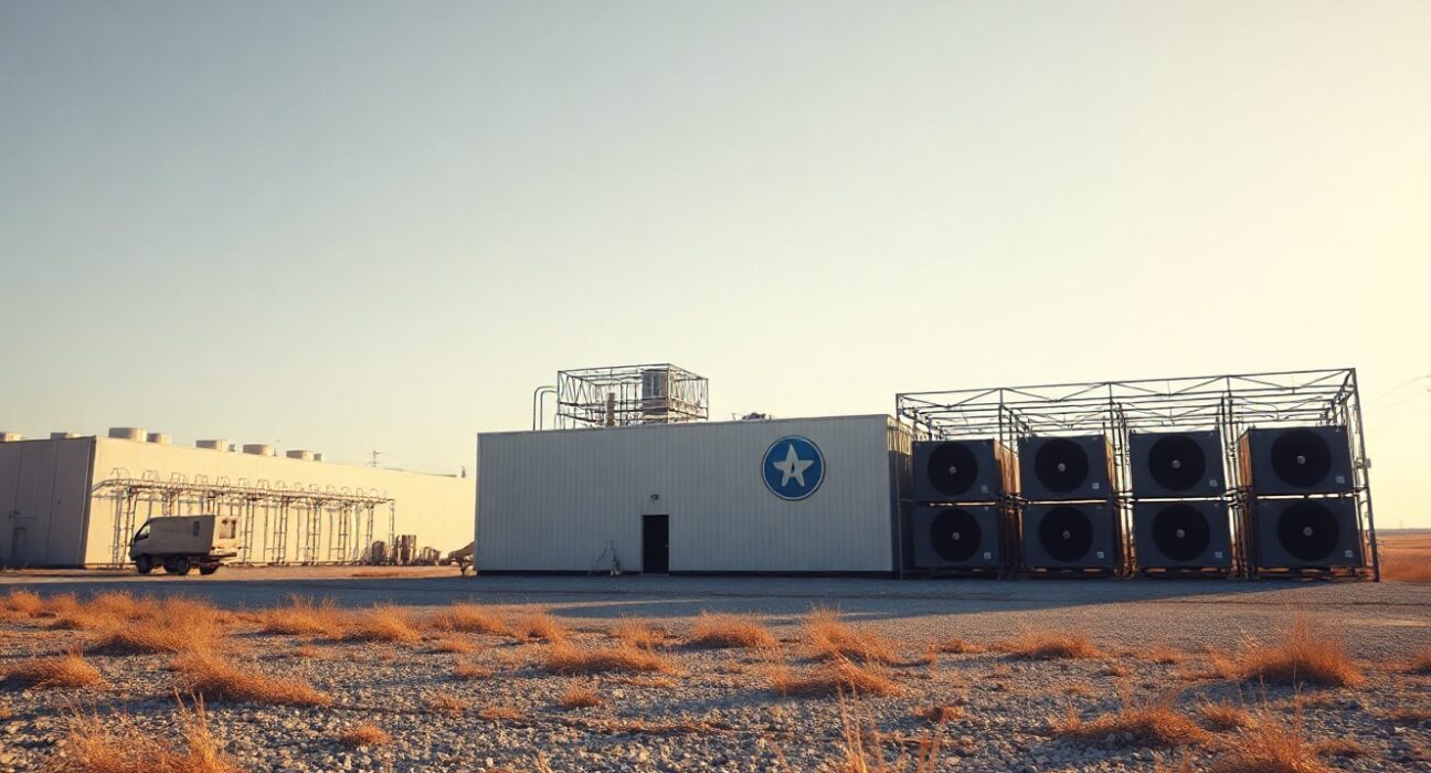 Exterior view of the King Mountain Bitcoin mining facility in Texas, subject of a class-action lawsuit settlement