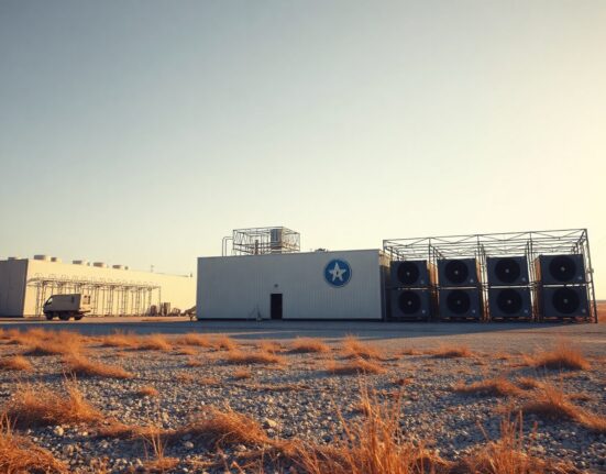 Exterior view of the King Mountain Bitcoin mining facility in Texas, subject of a class-action lawsuit settlement