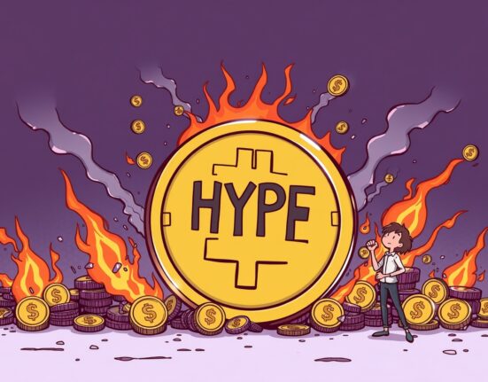 Cartoon illustrating a significant HYPE token supply reduction, symbolizing a bold step towards future value.