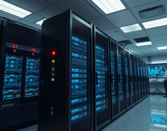 HyperEVM system maintenance in a server control room during a technical outage event.