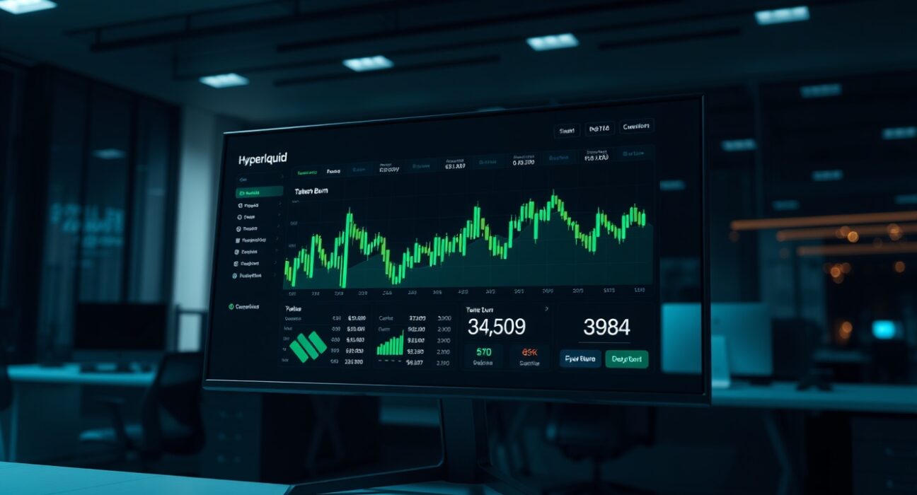 Hyperliquid token burn dashboard with charts and supply metrics