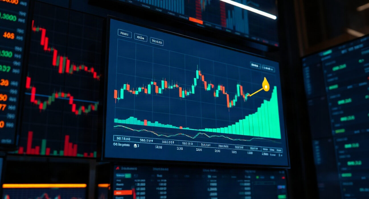 Hyperliquid trading dashboard with burning HYPE token symbol on screen