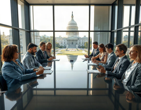 CFTC advisory committee meeting on digital asset innovation with professionals reviewing documents.