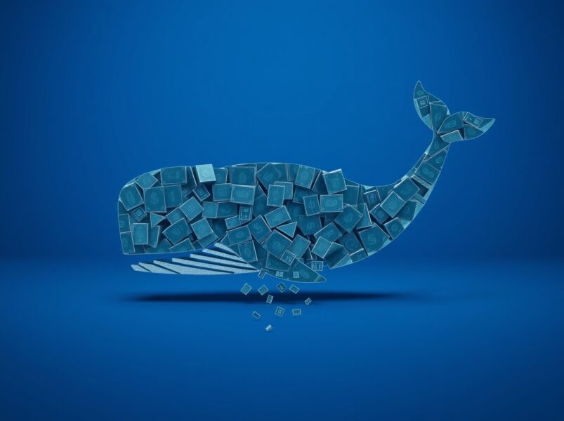 Analysis of the Hyperliquid attack showing a digital whale symbolizing the entity behind the FARTCOIN liquidation.