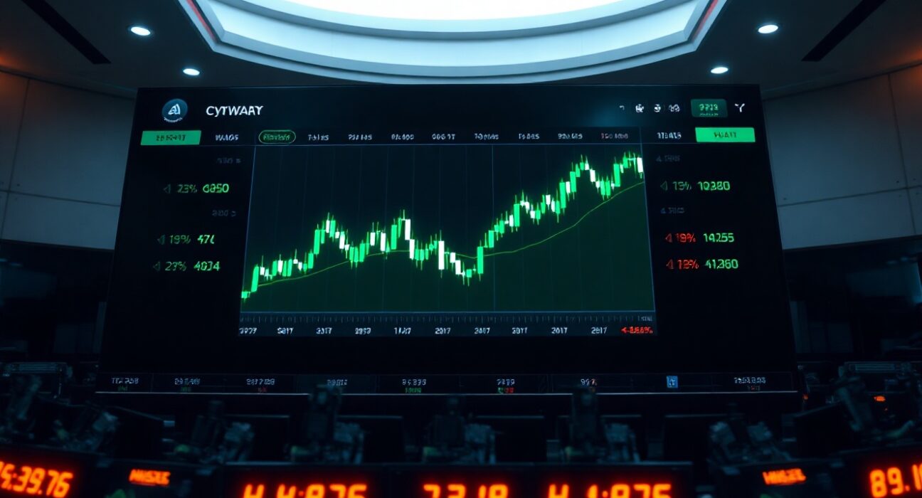 Close-up of a cryptocurrency trading screen showing an upward trend for Hyperliquid (HYPE).