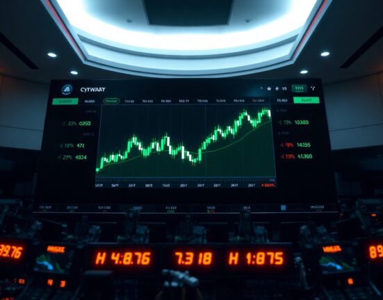 Close-up of a cryptocurrency trading screen showing an upward trend for Hyperliquid (HYPE).