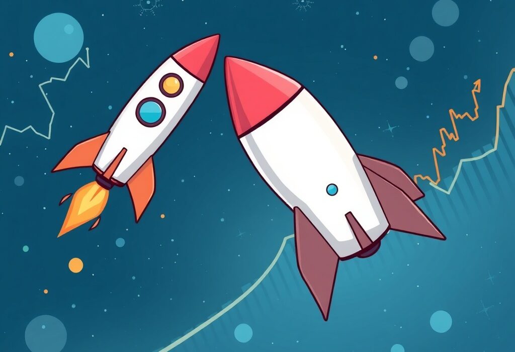 A vibrant cartoon shows Hyperliquid perpetuals gaining on Binance, illustrating rapid market share growth in crypto trading.