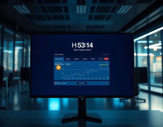 Hyperliquid prediction market trading interface showing HIP-4 binary contract with Bitcoin price target at $78,213 and countdown timer.