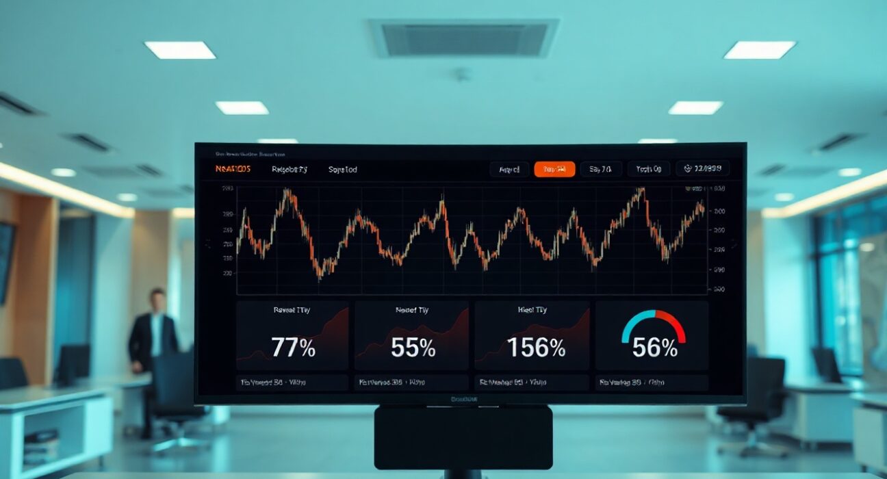 Hyperliquid trading dashboard showing growth metrics and revenue decline in Q2