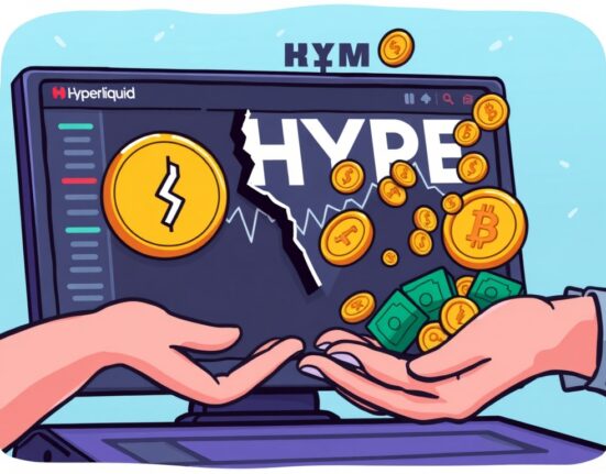 A cartoon illustration showing a smooth Hyperliquid refund process after an API outage, symbolizing restored trust in decentralized trading.