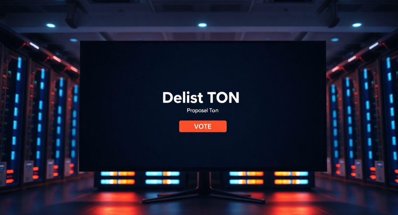 Hyperliquid validator voting interface for TON delisting proposal