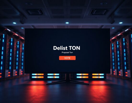 Hyperliquid validator voting interface for TON delisting proposal