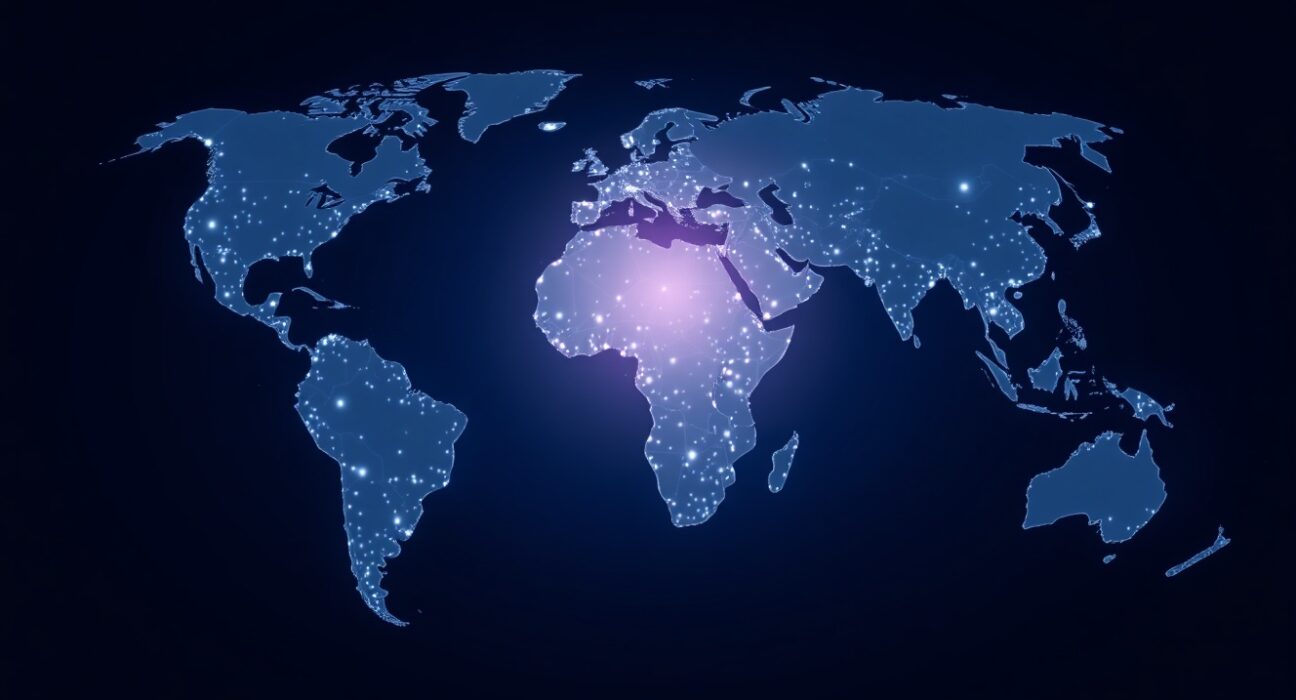 Visualization of the i-payout and Ripple Payments partnership enhancing global digital payment streams.