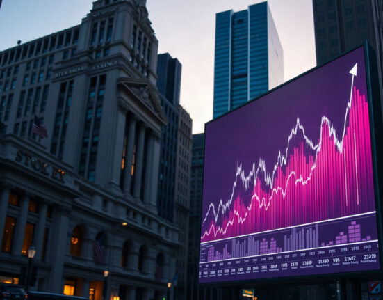 NYSE parent ICE considers investing in Polymarket, with financial charts in background