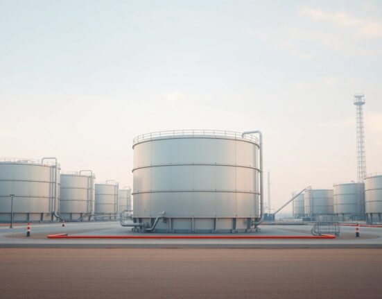 Strategic petroleum reserve facility illustrating IEA oil release proposal for market stability