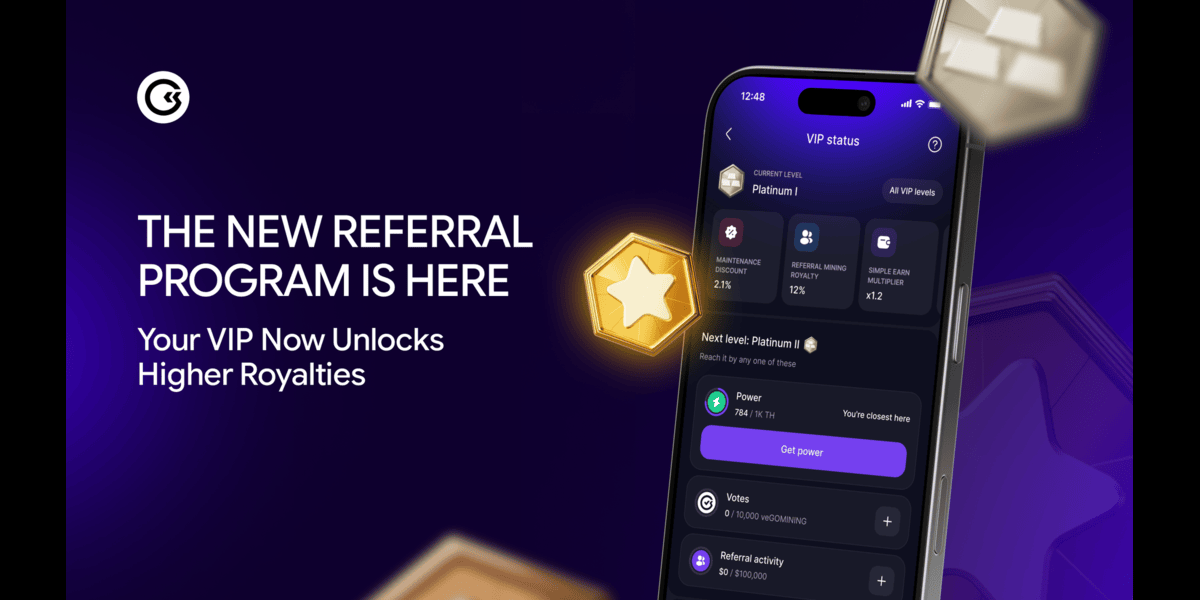GoMining Revamps Its VIP Tiers to Pay Out for Referrals