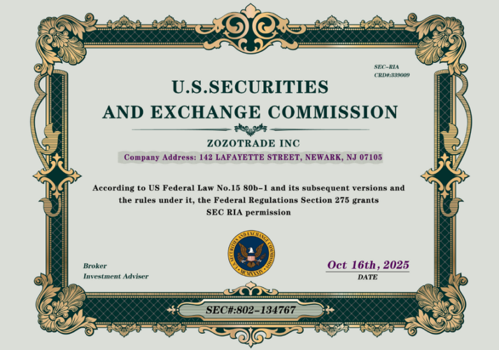 ZOZOTRADE Exchange Advances U.S. Regulatory Alignment With FinCEN MSB Registration