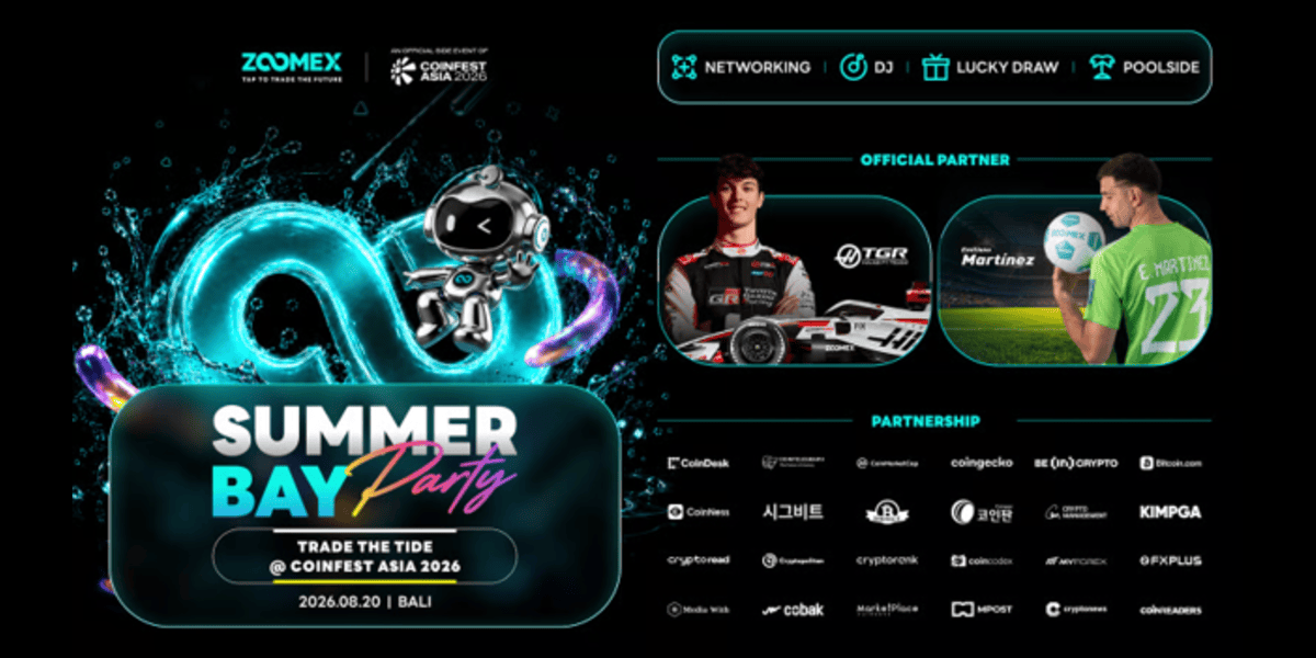 Zoomex to Attend Coinfest Asia 2026 as Gold Sponsor and Host Summer Bay Party in Bali