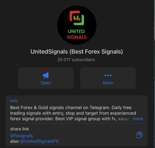 UnitedSignals Telegram Channel Review