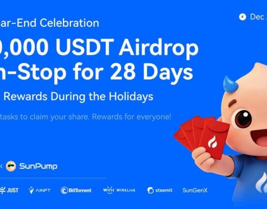 HTX Year-End Carnival Launches 200,000 USDT Airdrop Giveaway in Partnership with the TRON Ecosystem