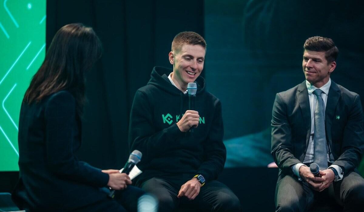 Tadej Pogačar Appears at KuCoin EU Launch Event in Vienna