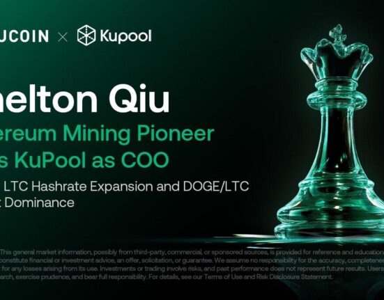 KuPool Strengthens Leadership with Ethereum Mining Pioneer Shelton Qiu, Driving LTC Hashrate Expansion and DOGE/LTC Market Dominance