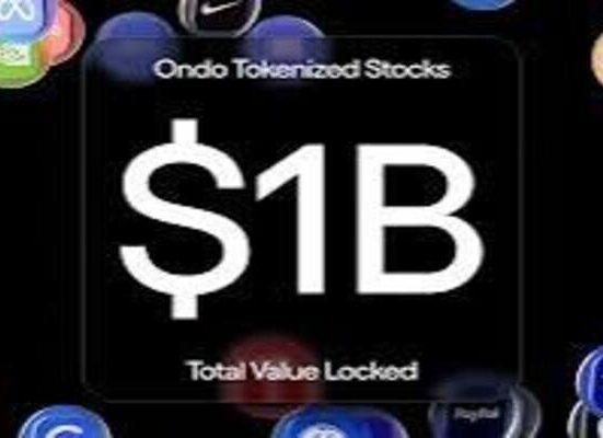 Ondo Stocks Surpasses $1 Billion in Value as Ecosystem Surges