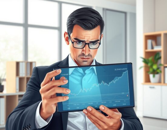 Financial analyst reviewing IMF stablecoin warning and reserve data on digital tablet