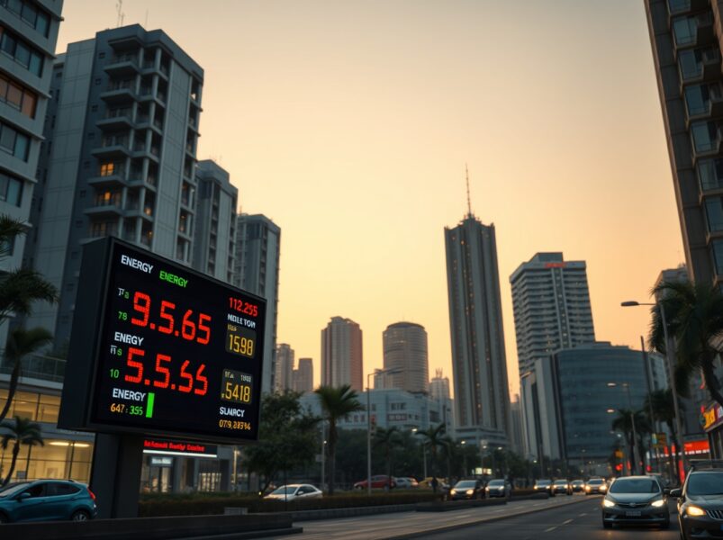 Economic analysis of India's energy price shock showing market impacts and inflation risks