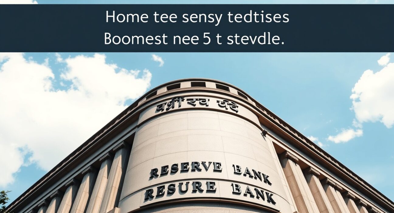 Exterior of the Reserve Bank of India headquarters in Mumbai on a sunny day.