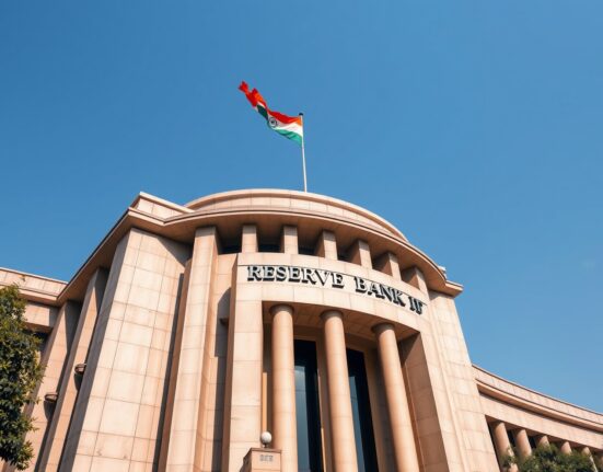 Reserve Bank of India headquarters in Mumbai on a sunny day