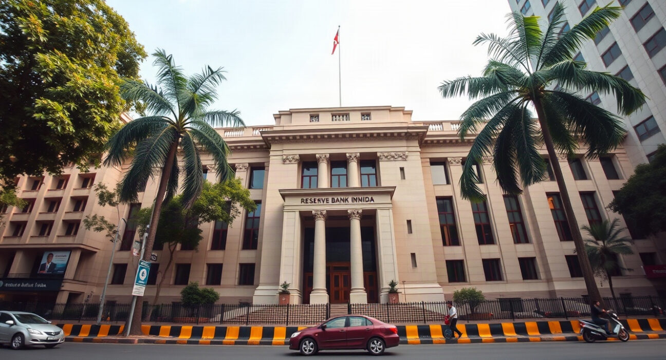 Reserve Bank of India headquarters in Mumbai, symbolizing the country's foreign exchange reserves growth.
