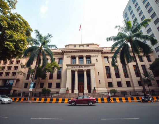 Reserve Bank of India headquarters in Mumbai, symbolizing the country's foreign exchange reserves growth.