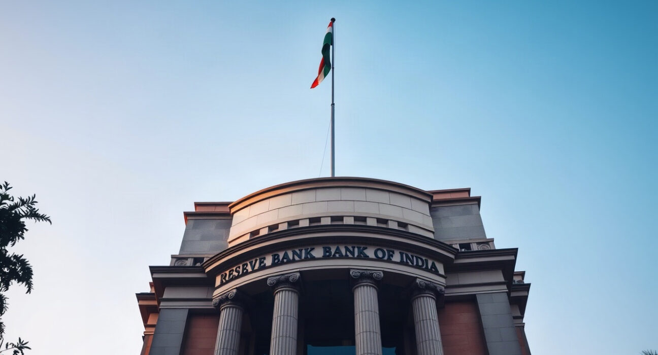 Reserve Bank of India headquarters in Mumbai, symbolizing the nation's foreign exchange reserves.