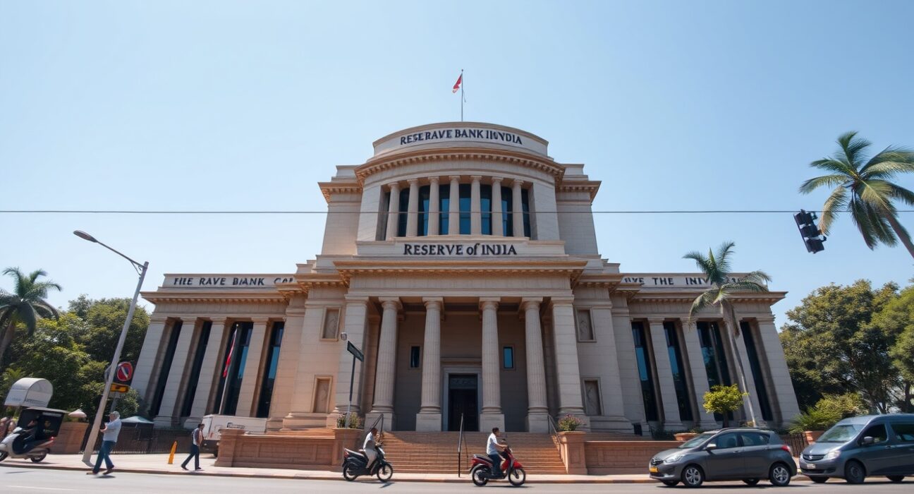 Reserve Bank of India headquarters in Mumbai, symbolizing the nation's forex reserves growth.
