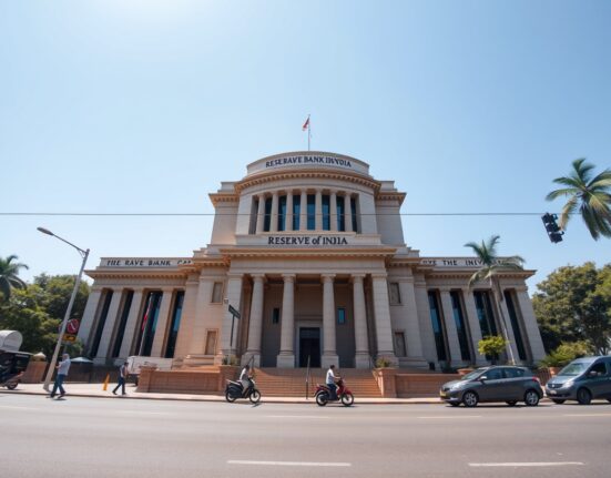 Reserve Bank of India headquarters in Mumbai, symbolizing the nation's forex reserves growth.