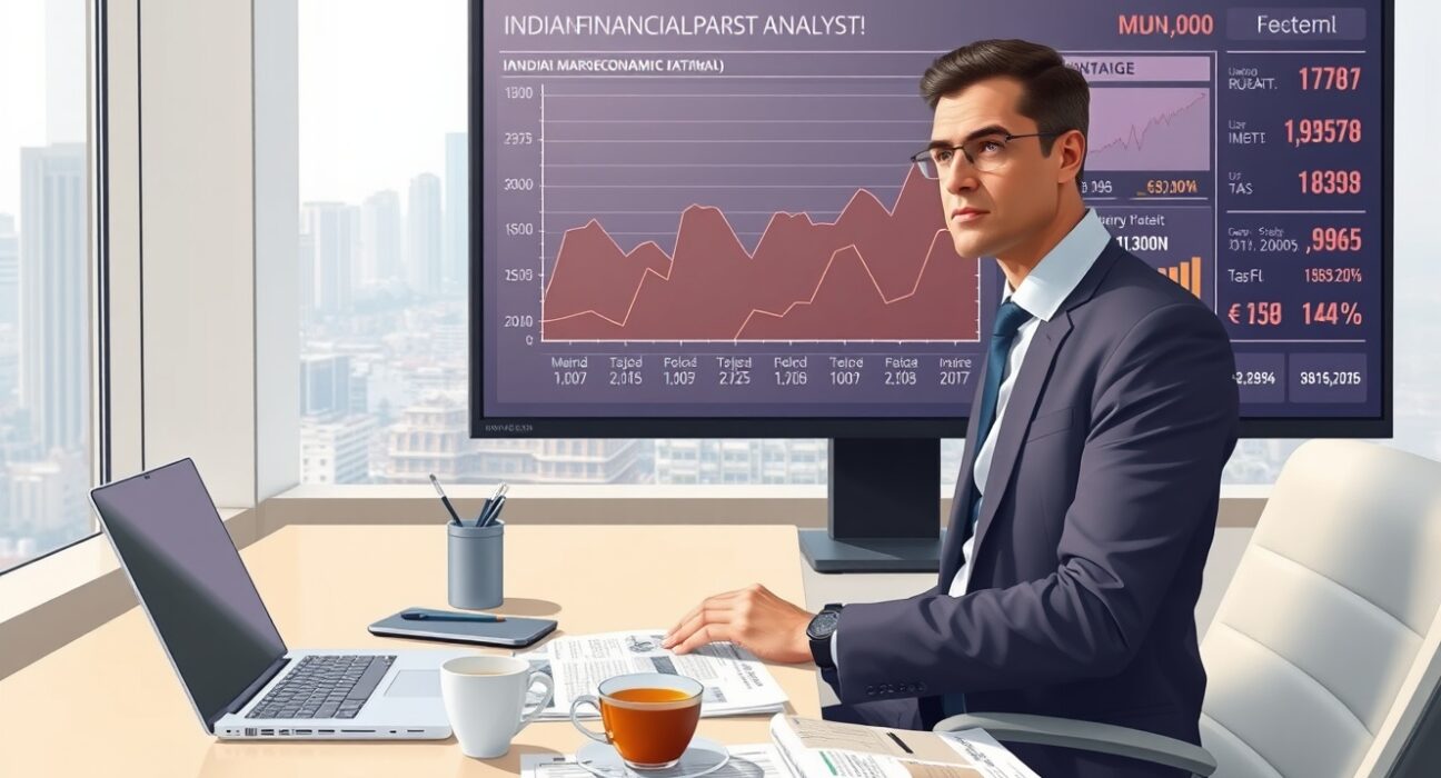 Standard Chartered maintains neutral India IGB view, analyst monitors bond yields and macroeconomic data in Mumbai office.