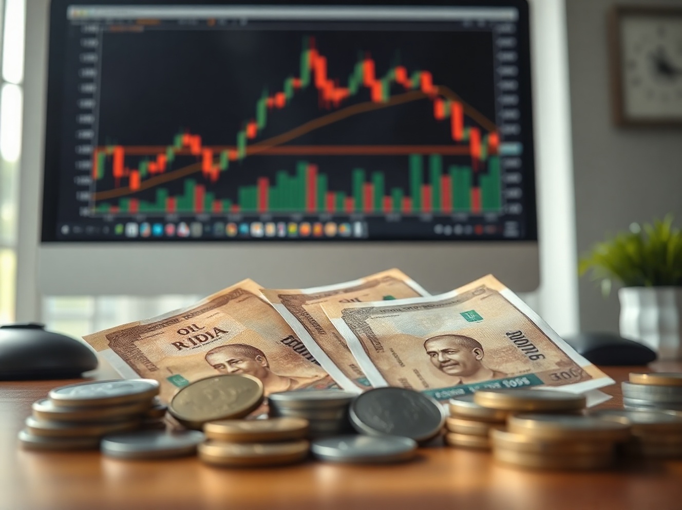 Indian Rupee Flat as Lower Oil Prices Offset Dollar Strength
