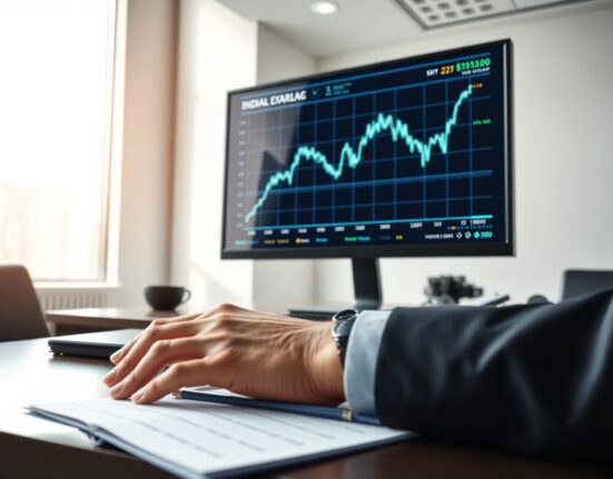 Analysis of the Indian Rupee as a financial shock absorber on a trading desk display.