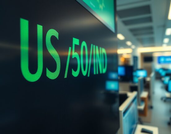 Digital trading screen showing USD/INR exchange rate in a financial market setting